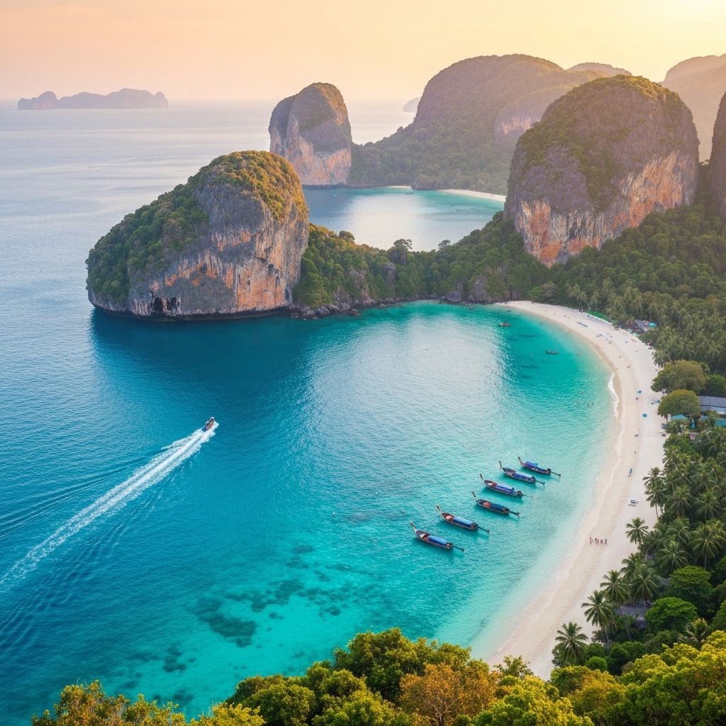Phuket Thailand — turquoise sea and limestone cliffs